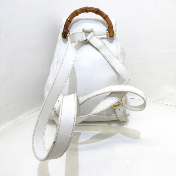 GUCCI BAMBOO BACKPACK WHITE - Picture 3 of 9